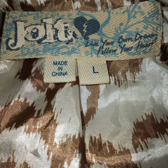 JOLT OFF WHITE RUFFLE COAT SZ.L GUC. - Picture 6 of 8